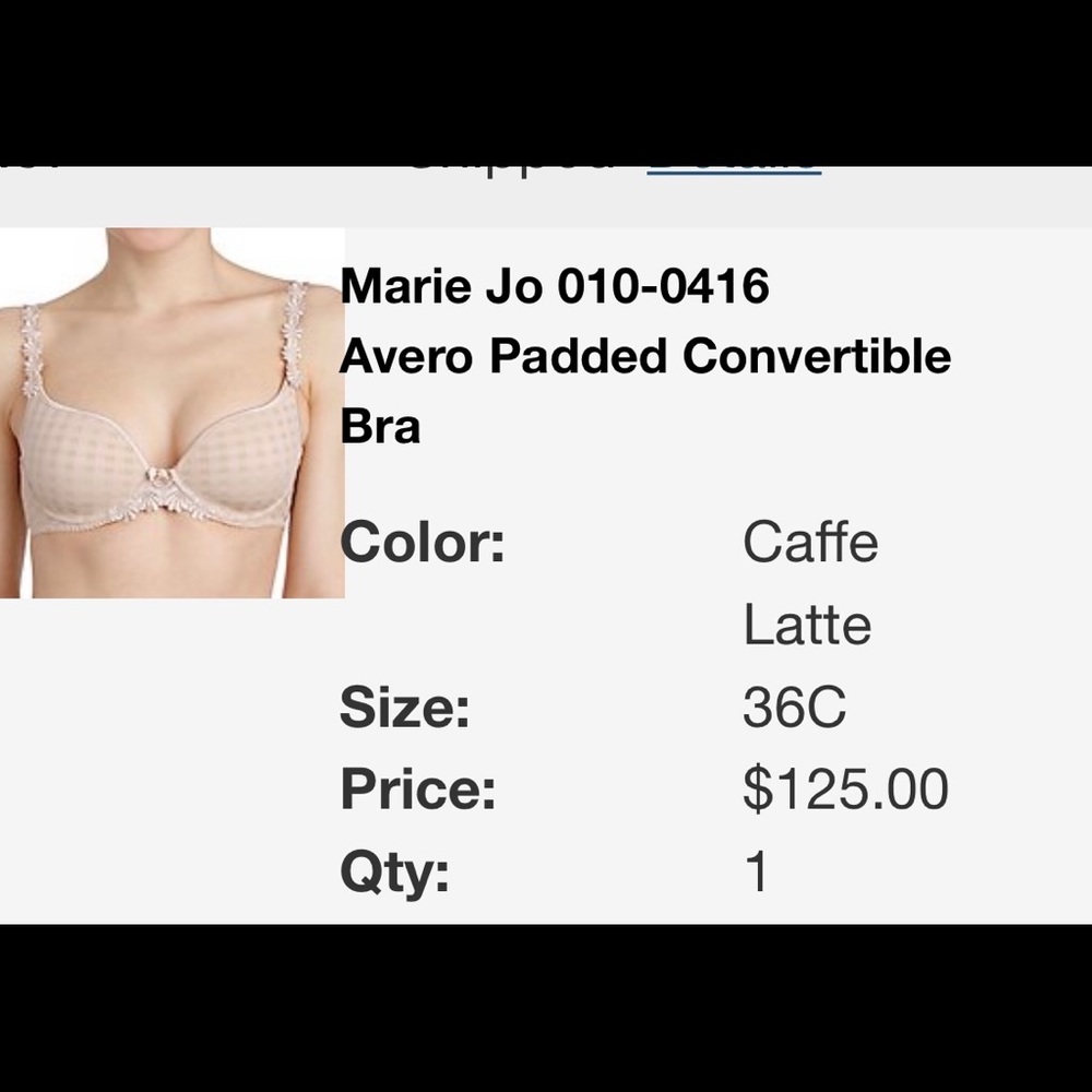 Marie Jo NWT Avero café au lait 36C bra